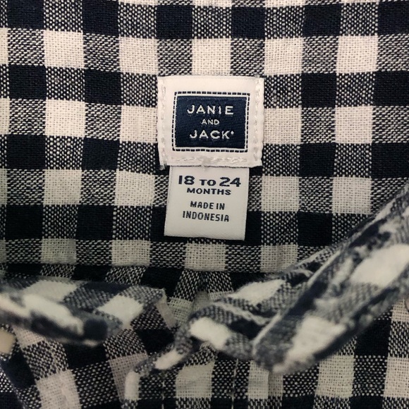 Janie and Jack Checked Button-Up Shirt - Picture 2 of 3